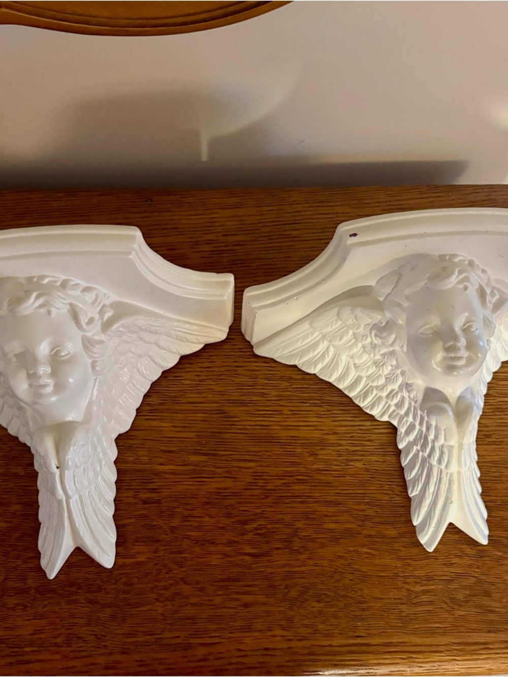 White Angel Wing Wall Corbels - Decorative Home Wall Decor